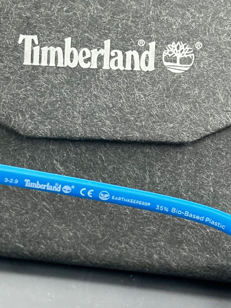 NEW Timberland Blue & Frosted Polarized Sunglasses Earth Keepers TB9181 53 19 145 With Case