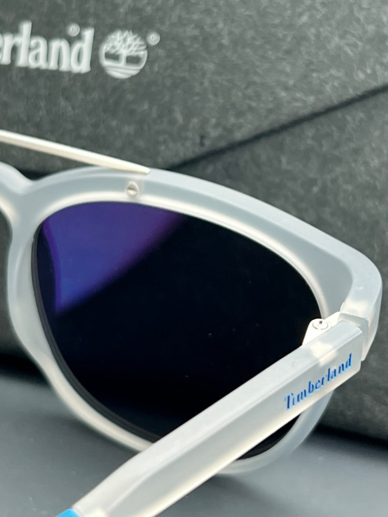 NEW Timberland Blue & Frosted Polarized Sunglasses Earth Keepers TB9181 53 19 145 With Case