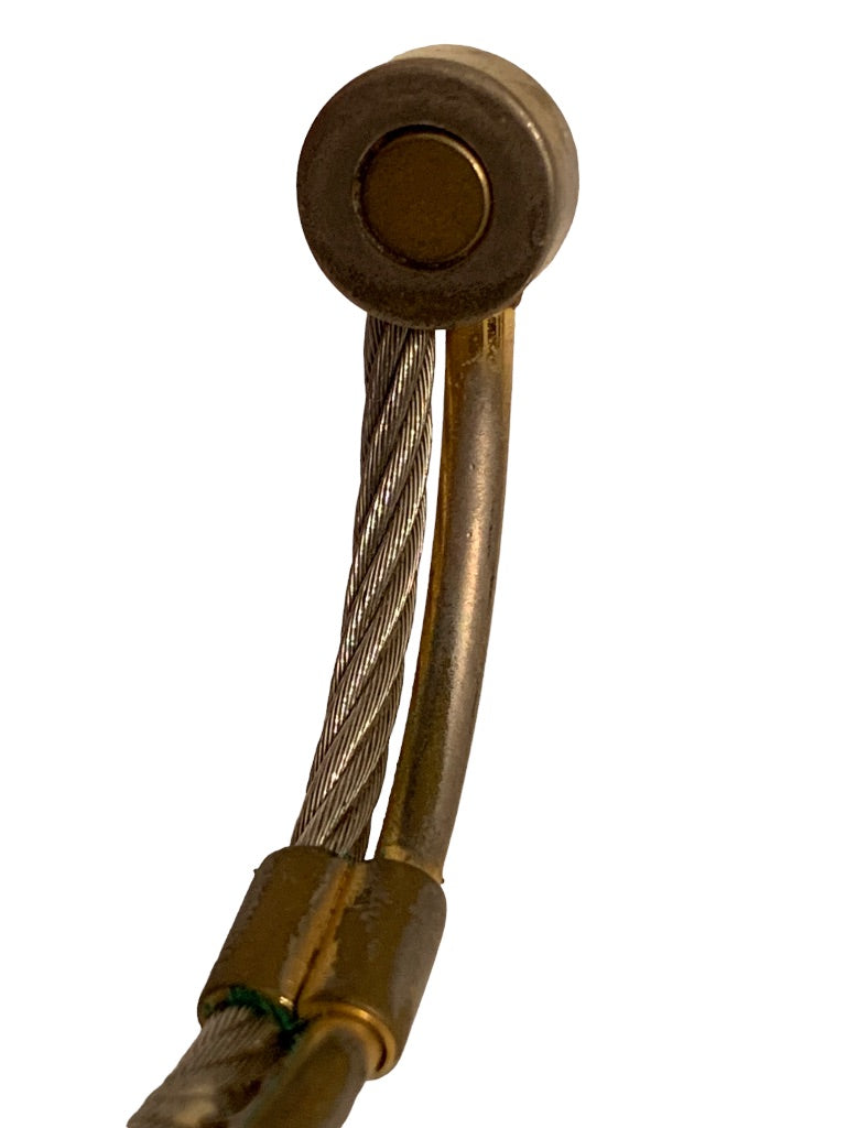 Adjustable Mixed Metals Bangle Bracelet Twisted Open Design