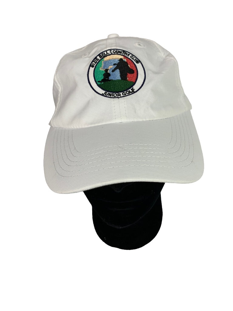 Small Fit Adult Imperial Golf Hat White "Blue Bell Country Club Junior Golf"
