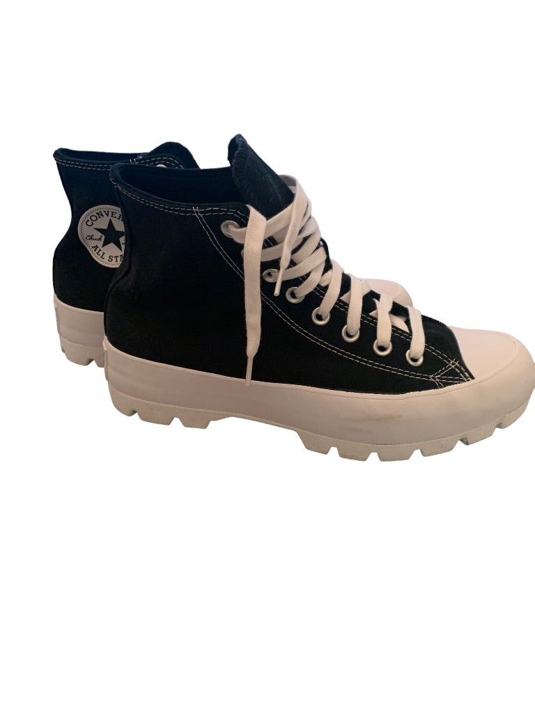 9M Converse All Star Women's Black Canvas Lugged Sole Sneaker