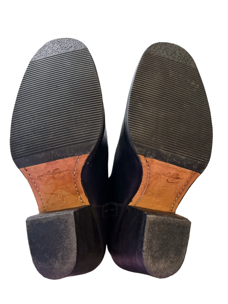 6.5 Rachel Comey Mars Black Ankle Booties Slip On Block Heel