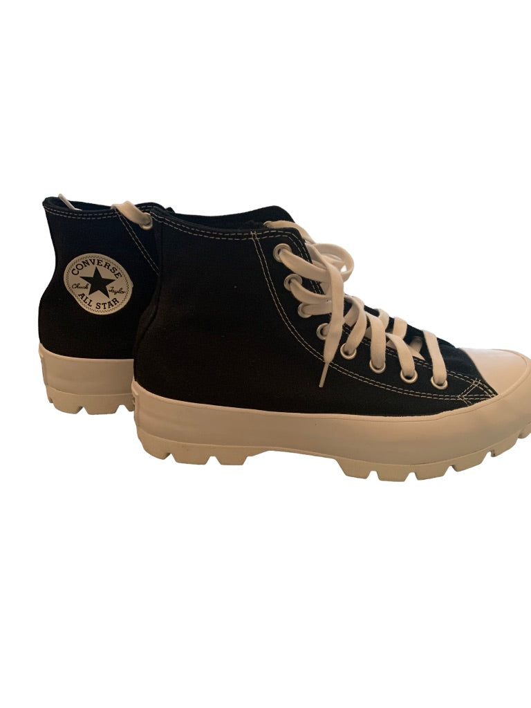 9M Converse All Star Women's Black Canvas Lugged Sole Sneaker