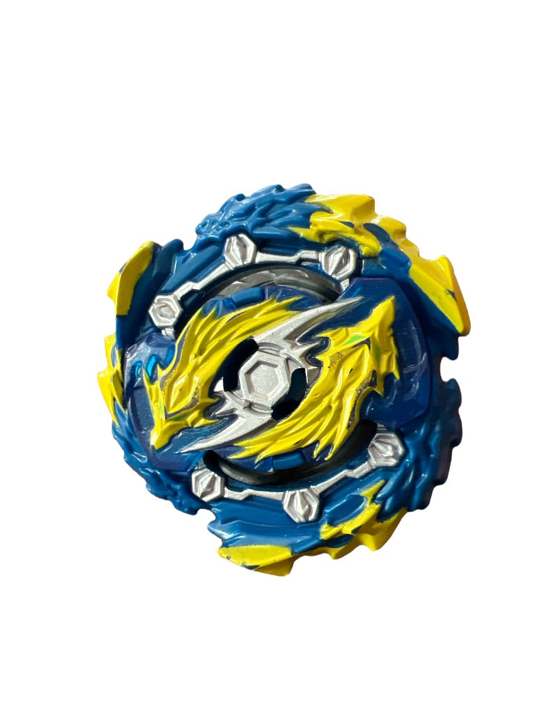 Three Beyblade Tops with 2 Plastic Launchers Hyper Sphere Infinty, Shock Typhon T4 and Bushan Ashura Hurricane