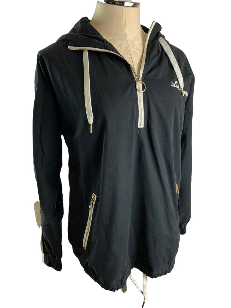 Small Forever 21 "Los Angeles" Women's Black Pull Over Hooded Jacket