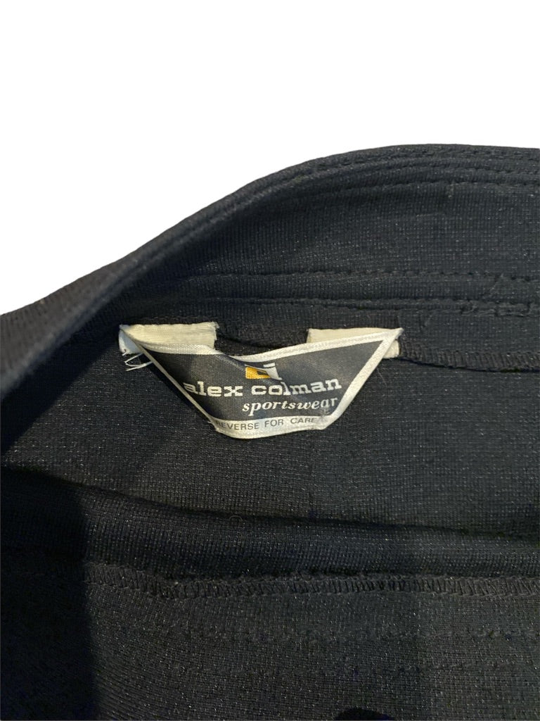 Large Alex Colman Sportswear Black Wool Skirt