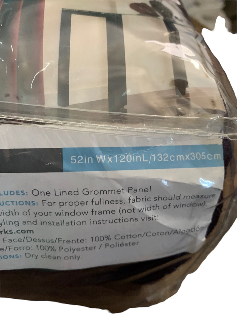 Curtainworks Messina Lined Grommet Cotton Curtain Panels 52 x 120" Purple Set of 2