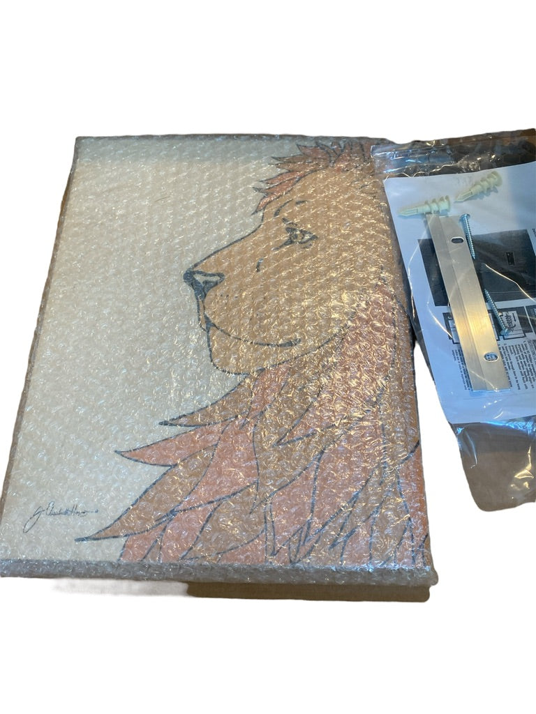 New Uhak Lion Wall Art 11x14 Signed Ready To Hang
