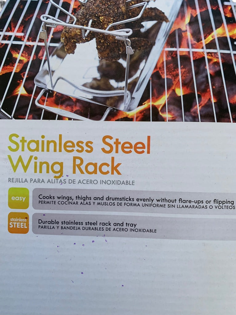 Kenmore Stainless Steel Wing Rack and Tray Grill Accessory