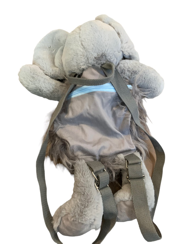 Mudpie New Gray Plush Elephant Backpack Adjustable Strap 19"h New