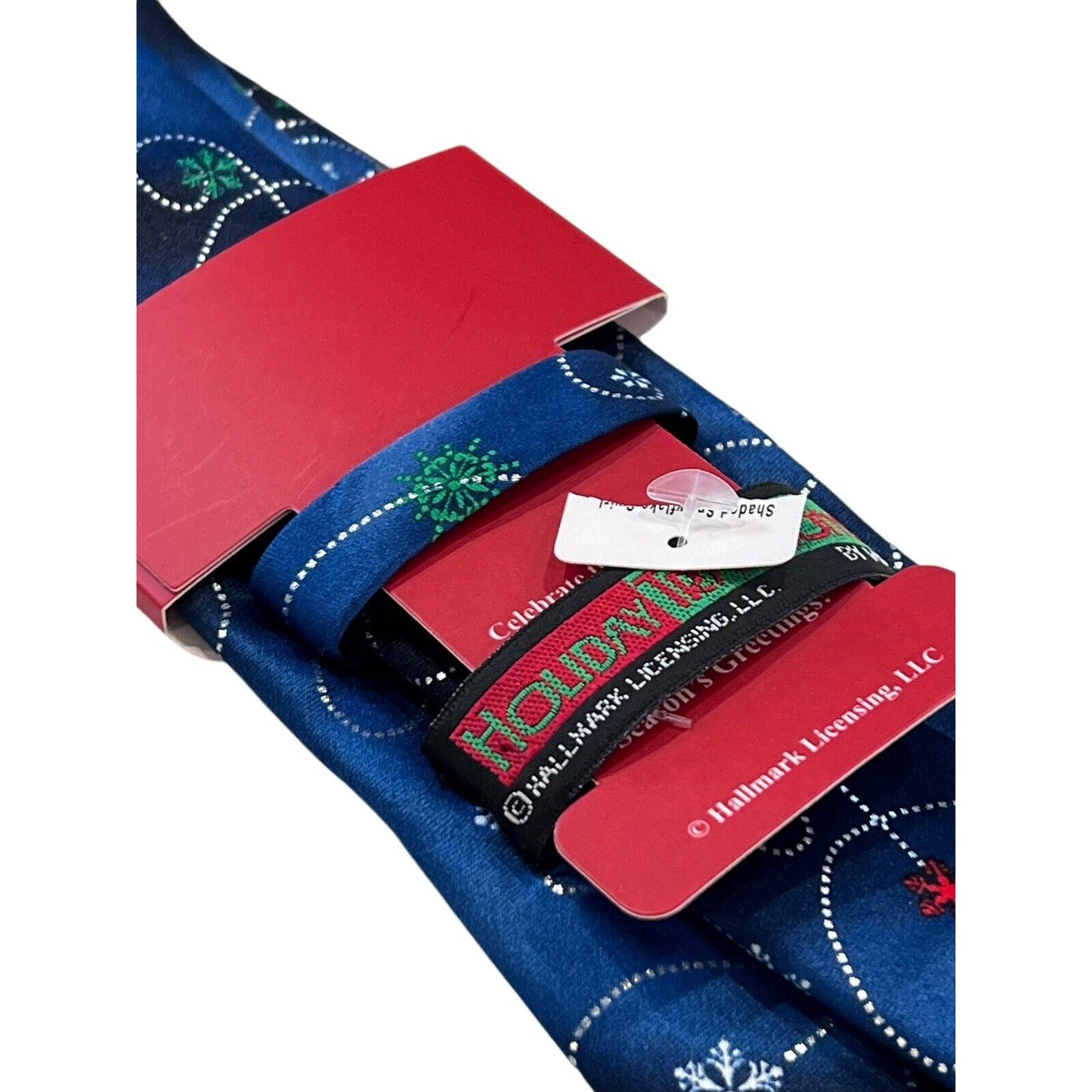Hallmark Holiday Traditions Christmas Tie Snowflakes Whimsy Novelty Necktie New