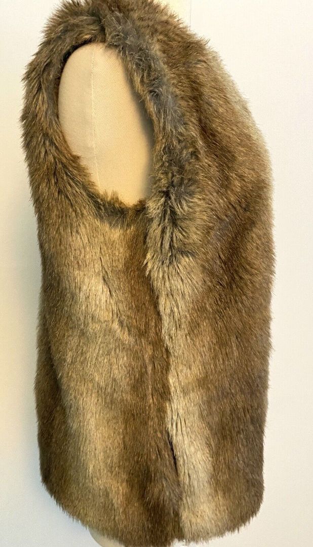 M Trafaluc Zara Brown Faux Fur Vest Outerwear Collection