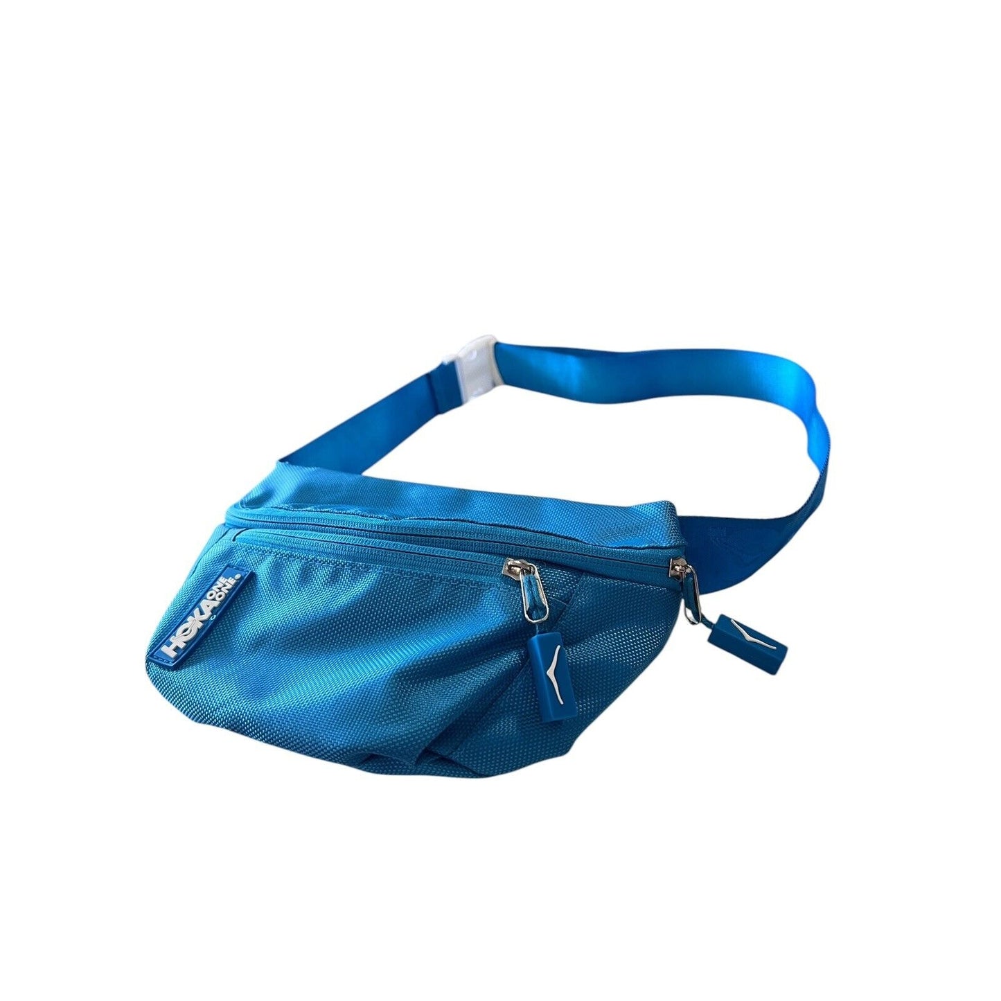 Hoka One One Fanny Hip Pack Everywhere Belt Bag 3 Zipper Blue Outdoor Sports EUC