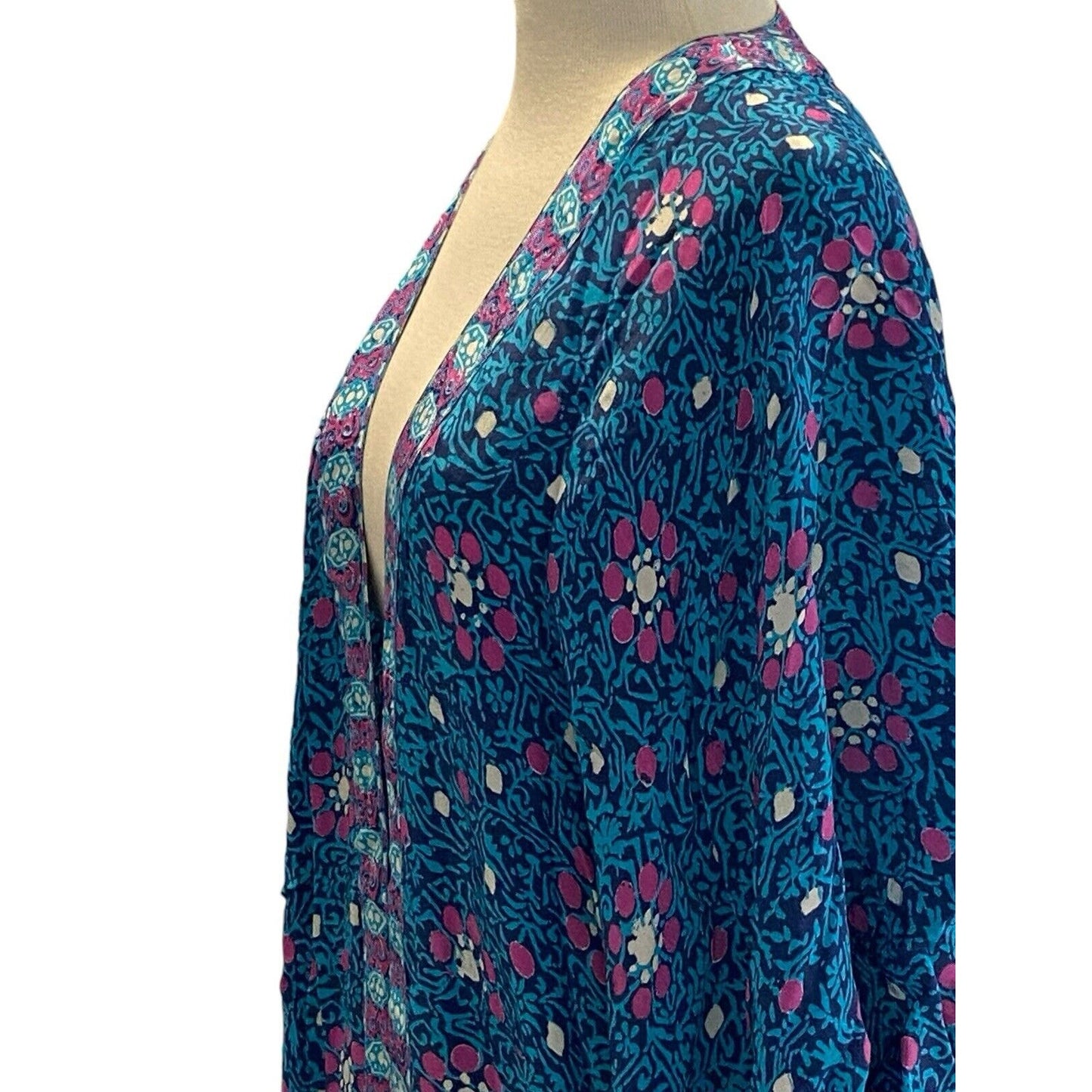 Size XS/S Sundance Catalog Bustling Blooms Kimono Open Cardigan Cardi