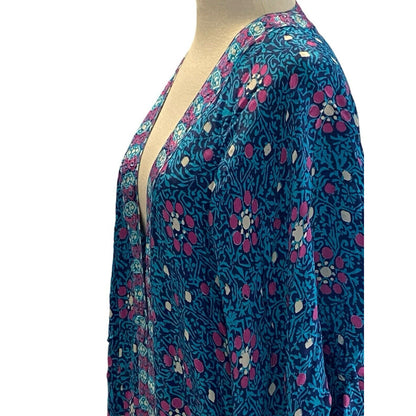 Size XS/S Sundance Catalog Bustling Blooms Kimono Open Cardigan Cardi