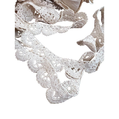 Lace Trim Lot Vintage Up Cycle Sewing Crafts Junk Journals Mixed Stitched Circle