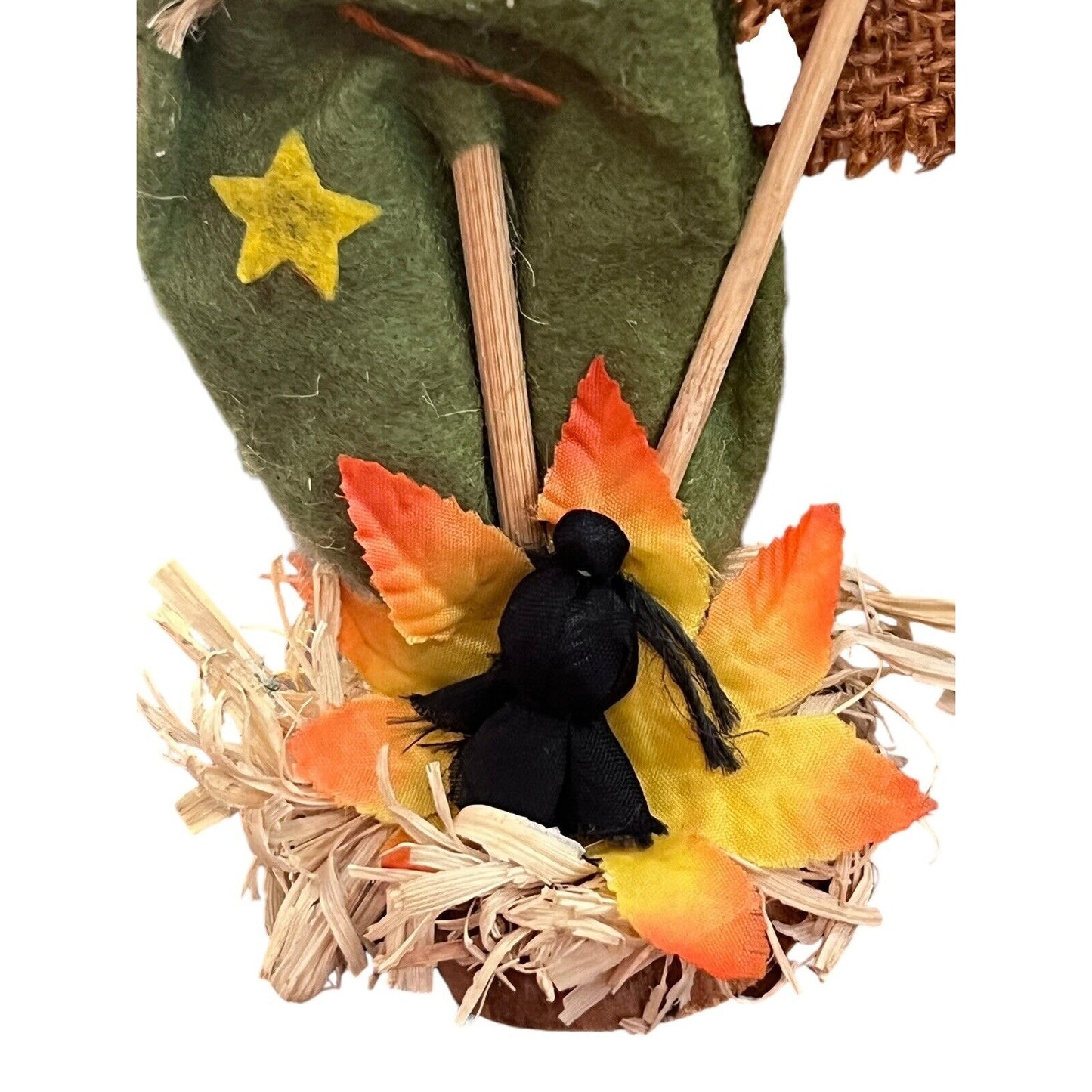 Scarecrow Table Top Decor Pumpkin Fall Thanksgiving Halloween Figures Set Of Two