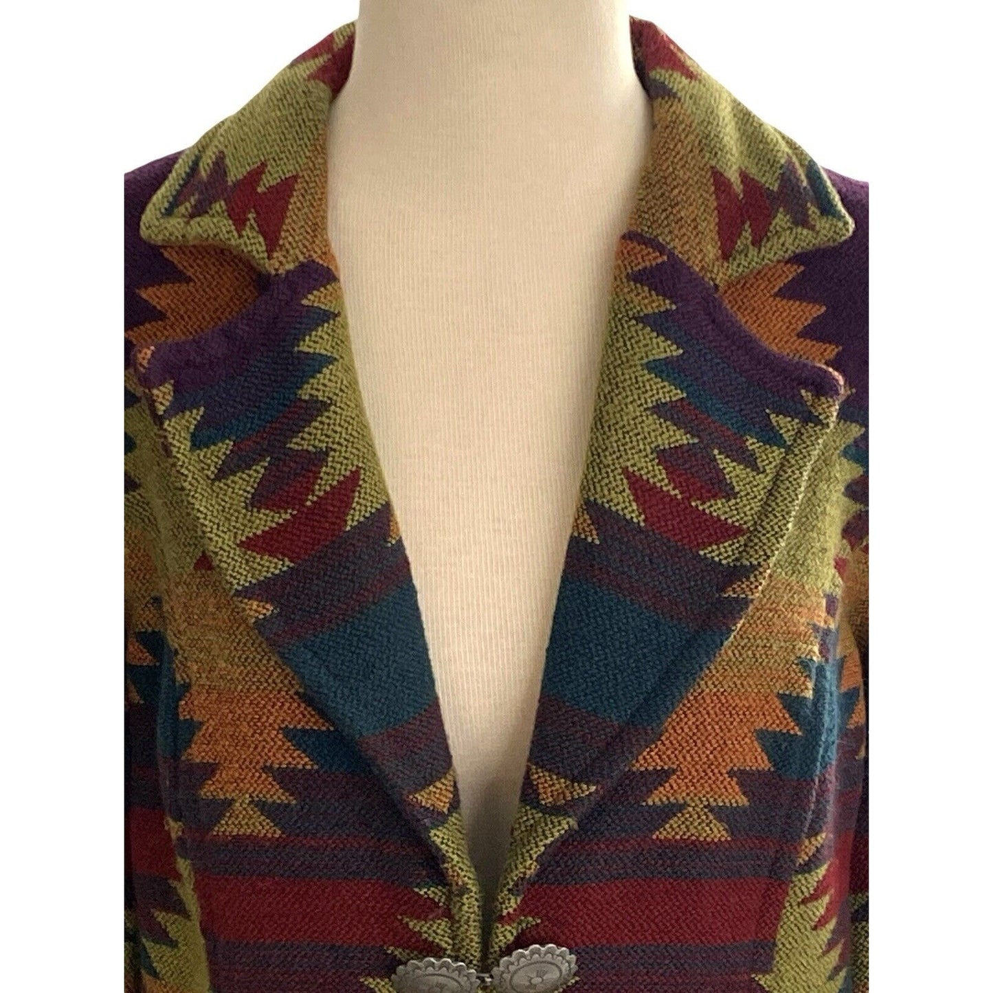 Vintage Coldwater Creek Small Jacket Geometric Southwest Western Aztec Boho