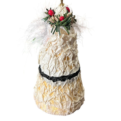 Vintage Santa Claus Christmas Ornament Holiday Styrofoam Tissue Old World