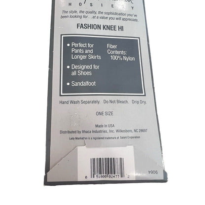 Lady Manhattan Fashion Knee Hi Hosiery Red Black Polka Dot NOS