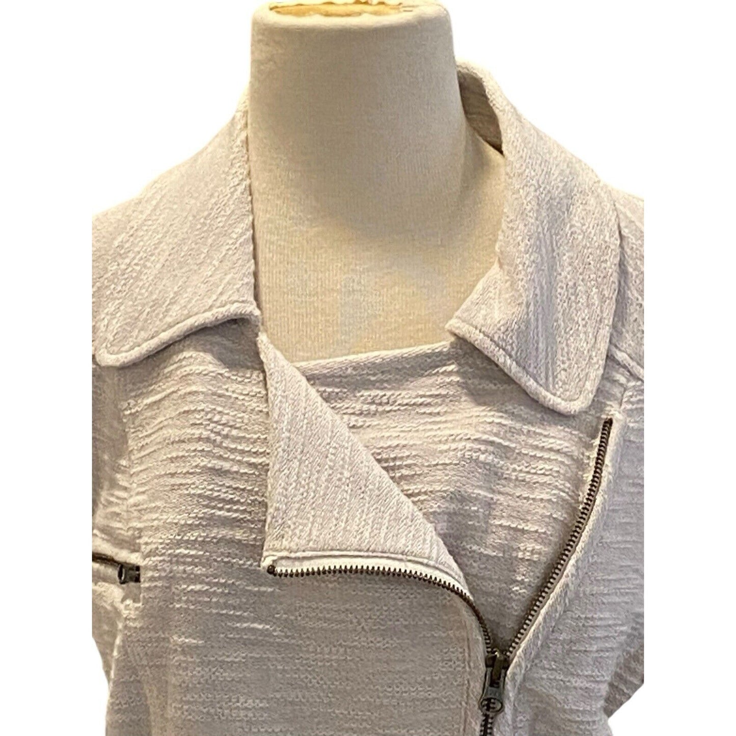 Size Large Anthropologie Allihop Textured Biker Cut Fabric Jacket Women's