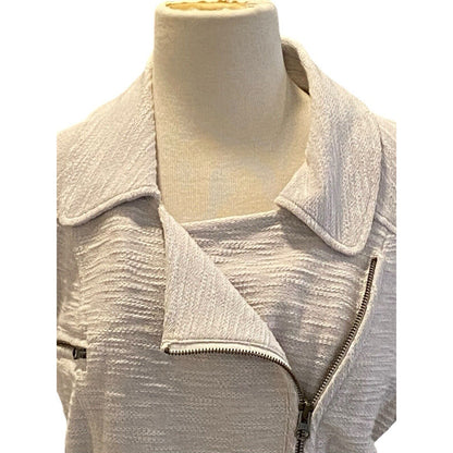 Size Large Anthropologie Allihop Textured Biker Cut Fabric Jacket Women's