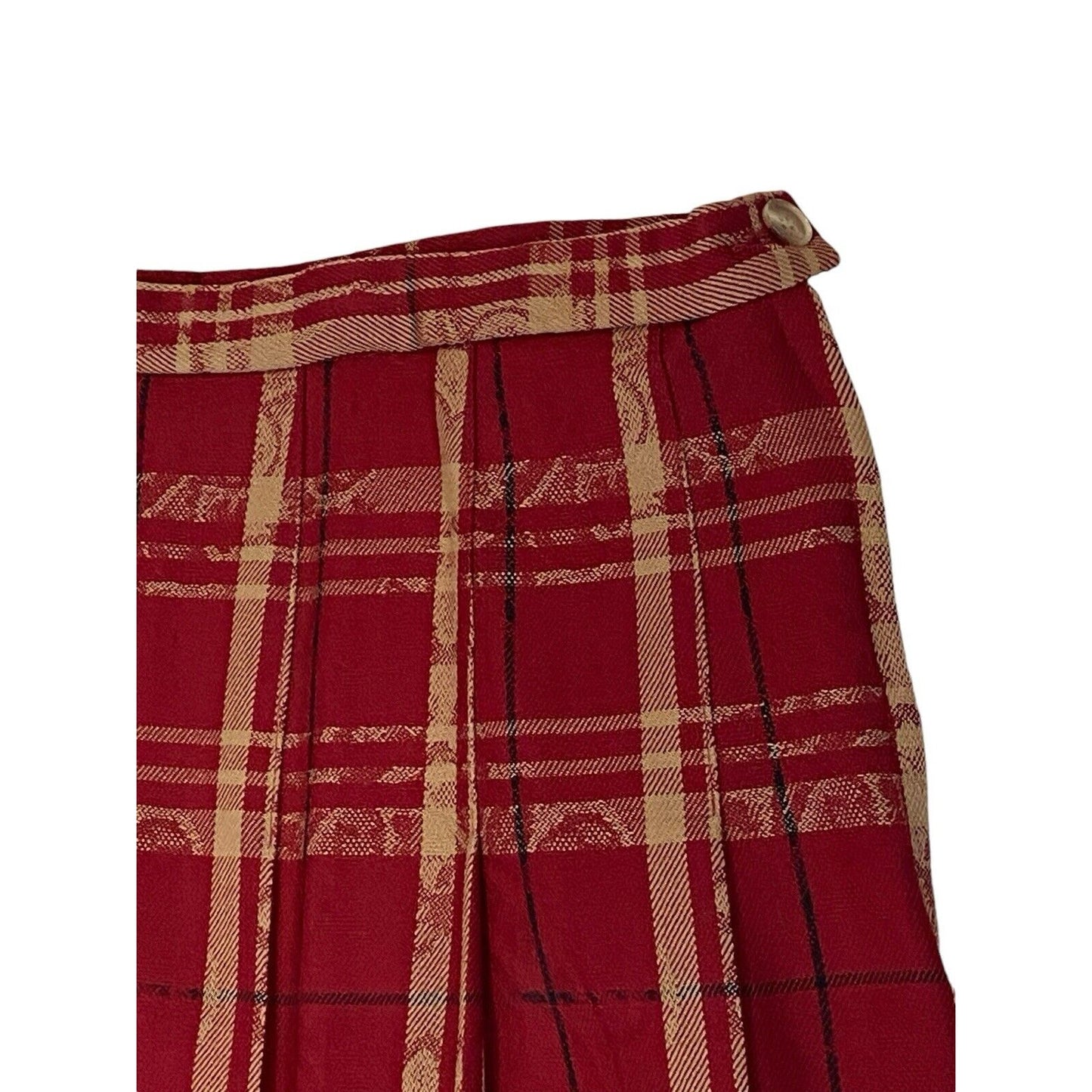 Vintage Pendleton Red Plaid Vintage Virgin Wool A Line Skirt See Measurements Szcon