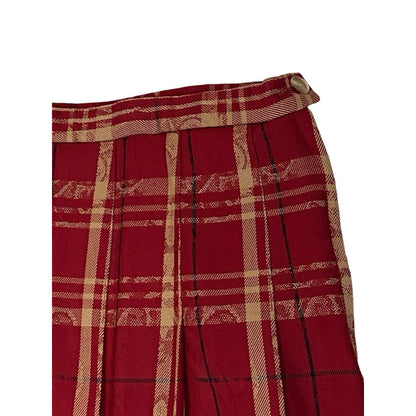 Vintage Pendleton Red Plaid Vintage Virgin Wool A Line Skirt See Measurements Szcon