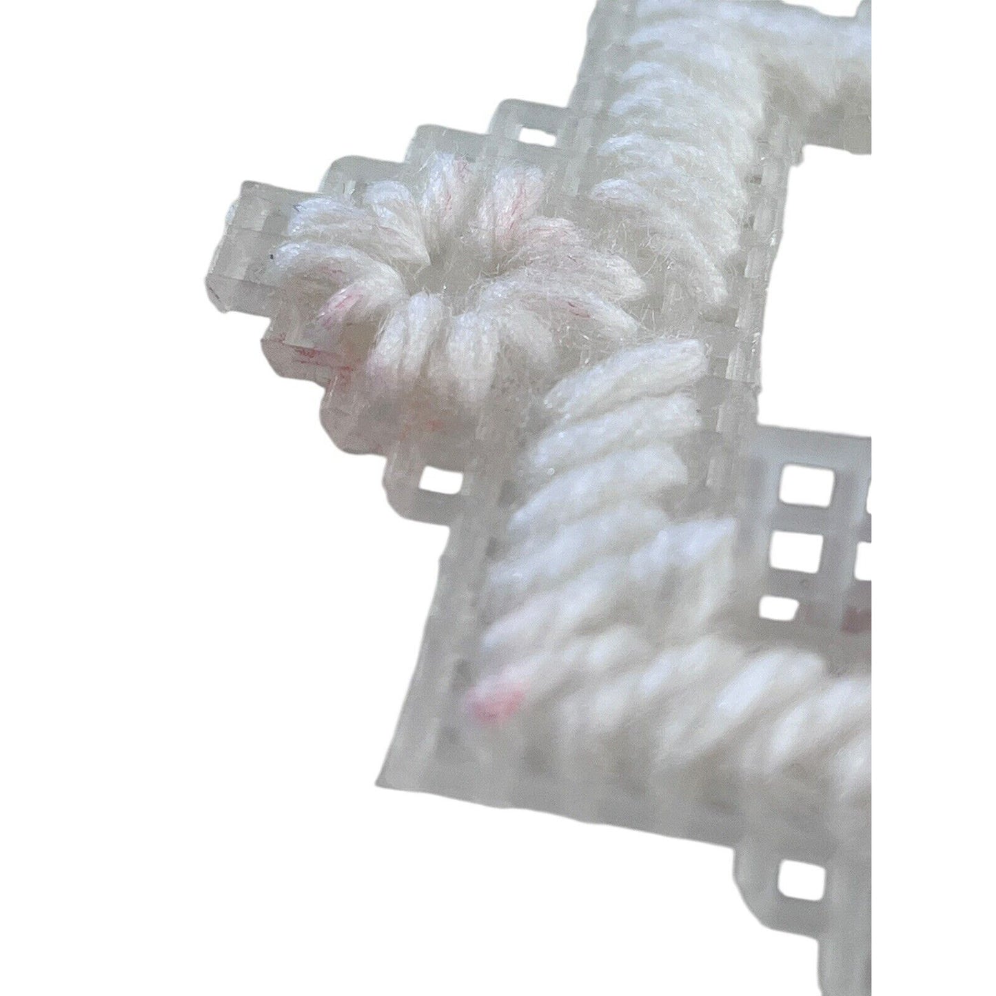 Handmade Plastic Cross-stitch 3D Deer Christmas Ornament 3.5”