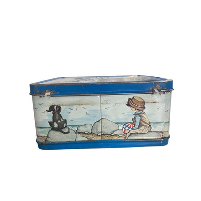 Vintage HOLLY HOBBIE Lunchbox With Thermos Lid Handle Worn Images