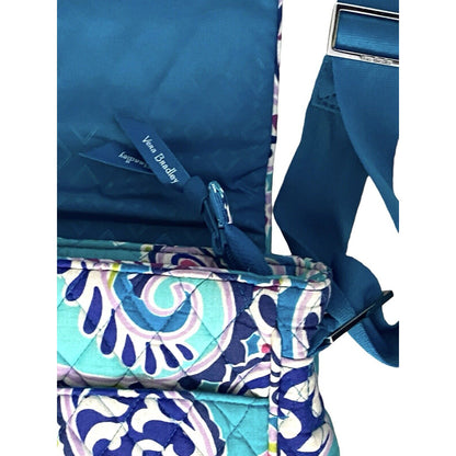 Vera Bradley Lighten Up Messenger Bag Waikiki Blue Paisley Crossbody