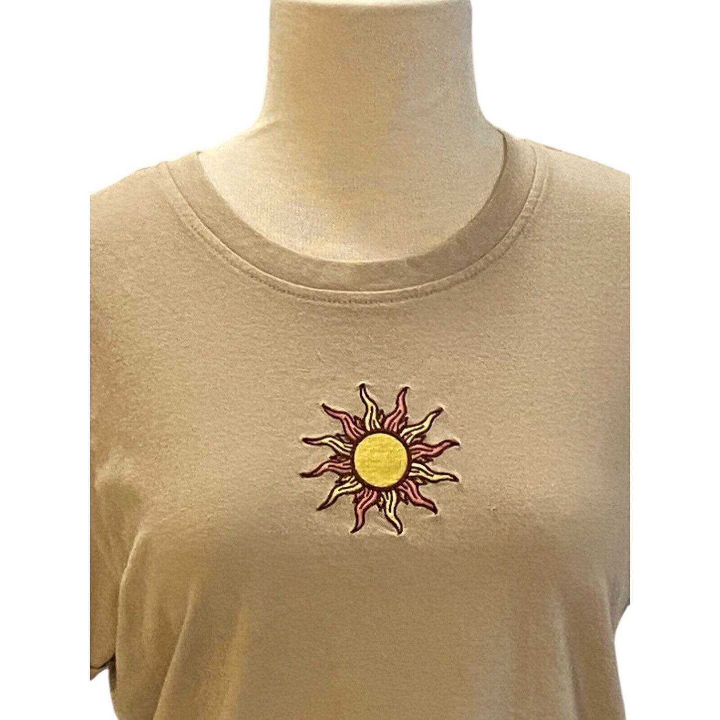 Size S Vibe N' Sun Surf Hippie Shirt Graphic Women's Cropped Short Sleeve Trippy