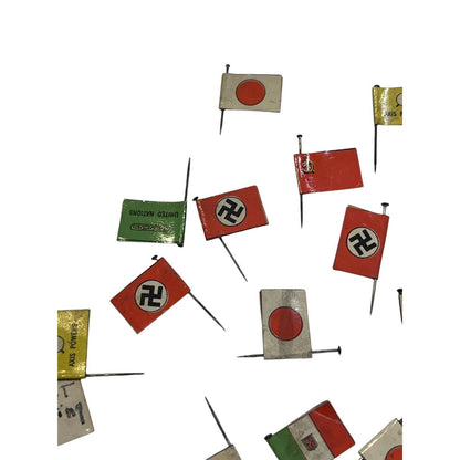 WW2 Nations At War Game Flag Games Counters Lot Vintage 23 Pieces
