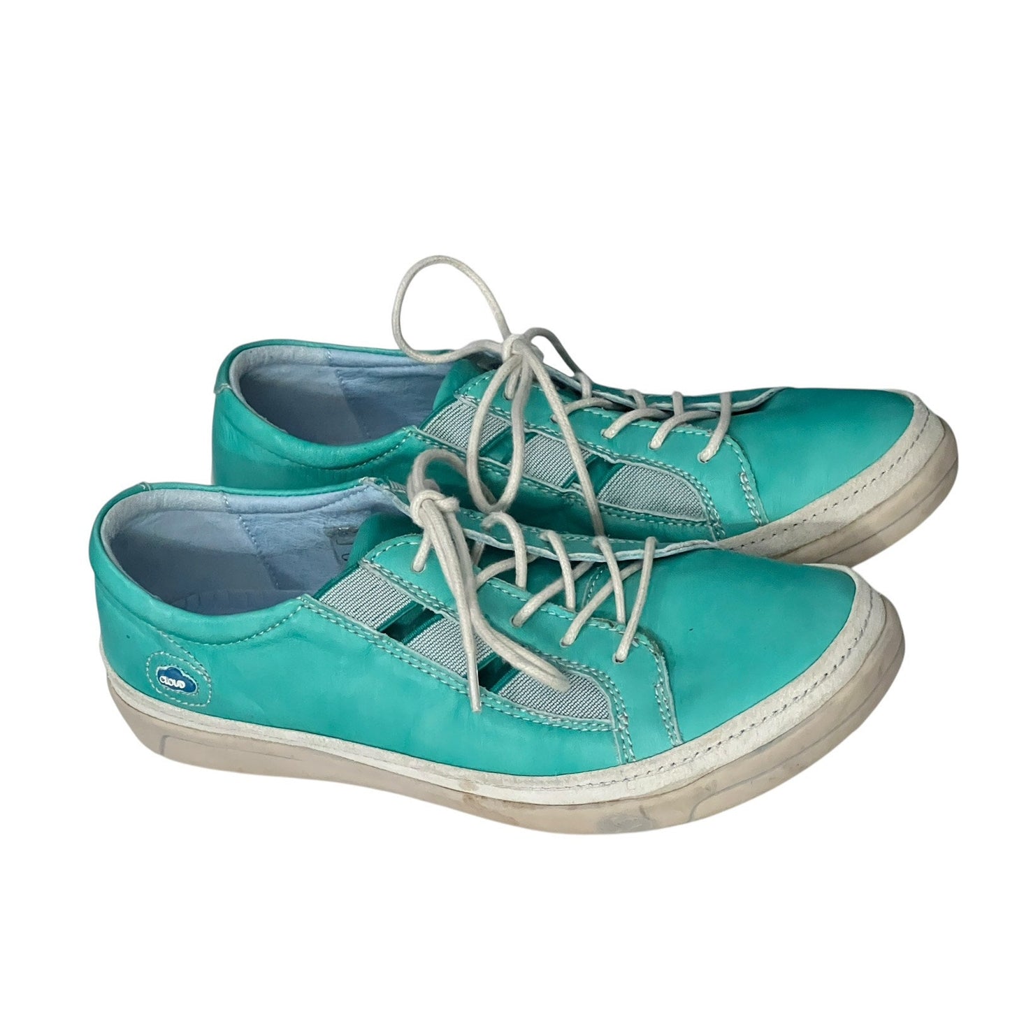 7.5 Turquoise CLOUD Brand Sneakers Size 38 Leather Comfort