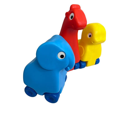 Vintage 1980's Little Tykes WAGON 'N FRIENDS Set Rolling Animal Pals Train 3