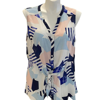 Size 2 Torrid Womens Plus Geometric Sleeveless Top Blouse Shirt