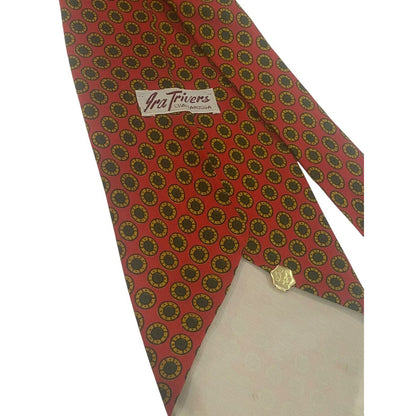 Ira Trivers USA Tie Red Dot Modernist Necktie 56” Long 4.5” Wide Vintage