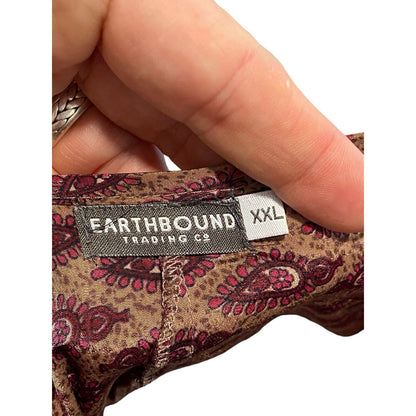 Size XXL Boho Earthbound Trading Company Women’s Sleeveless Gauzy Blouse