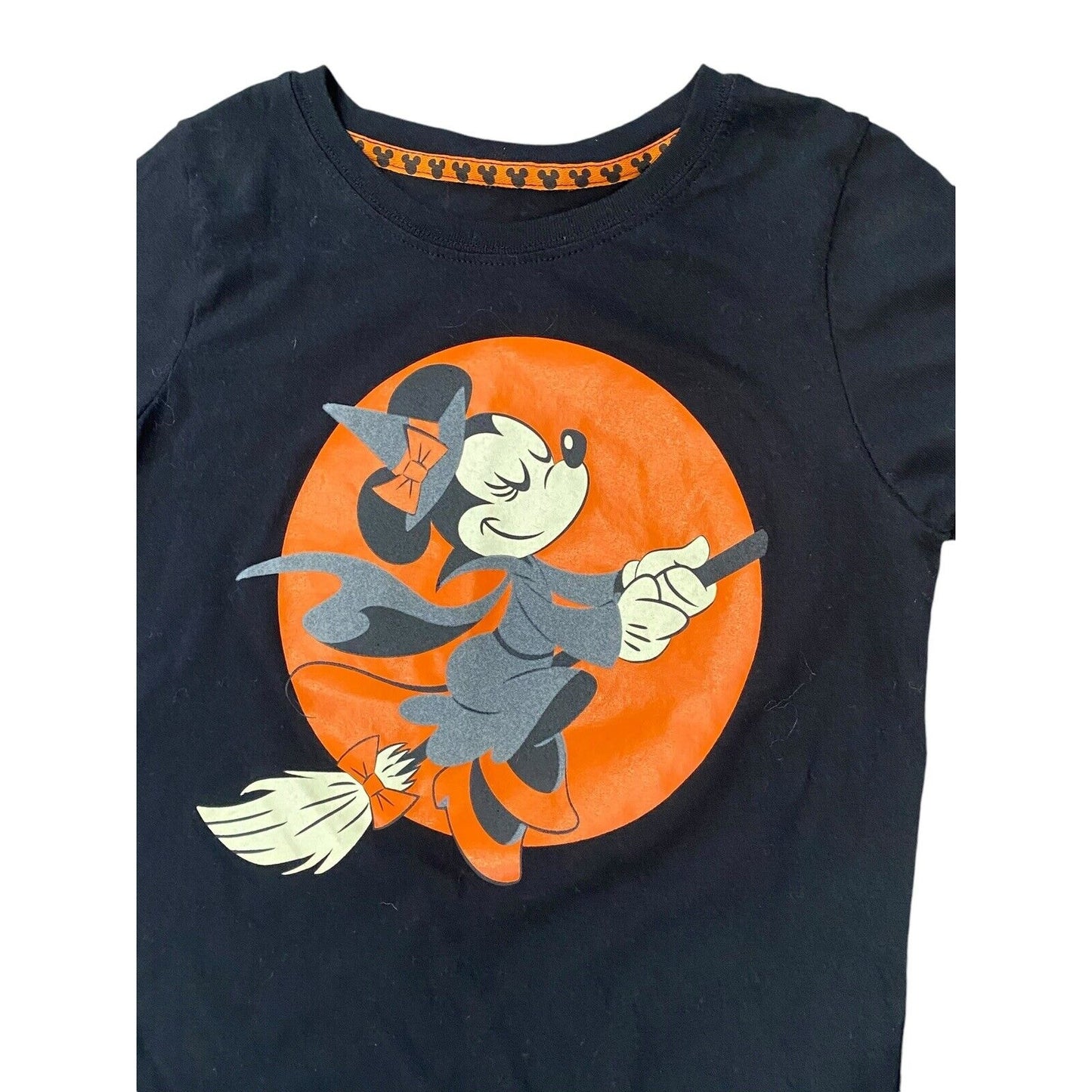 Disney Halloween Family Tees Glow In The Dark Minnie Mouse Witch Size 10/12