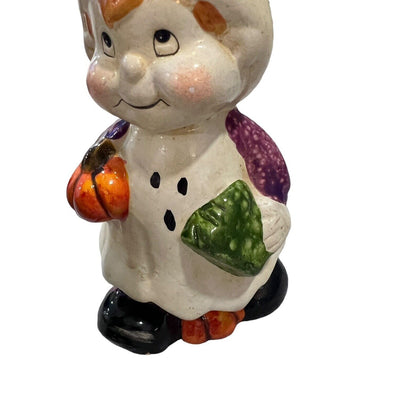 Vintage Halloween Boy Cat Girl Ghost Costume Figurines Glazed Handpainted