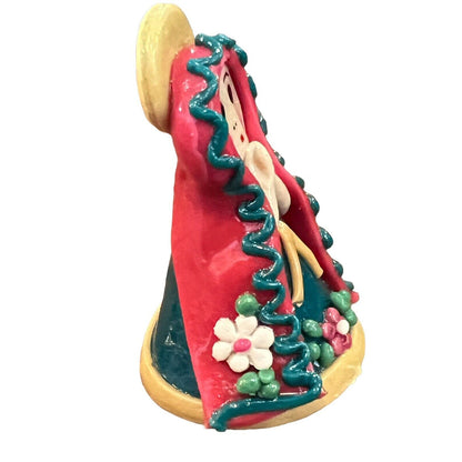 Mary NATIVITY Figure Handmade Mazapan Bread Dough Folk Art Glossy