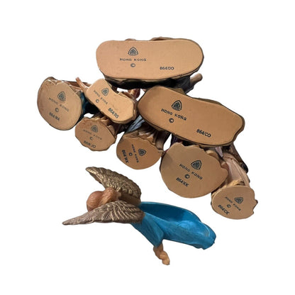 Vintage Art Plastics Christmas Nativity Manger Figures Hong Kong 9 Pc No Baby