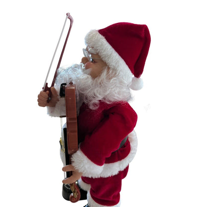 Vintage Animated Santa With Violin Santa Suit Does Not Work 11”