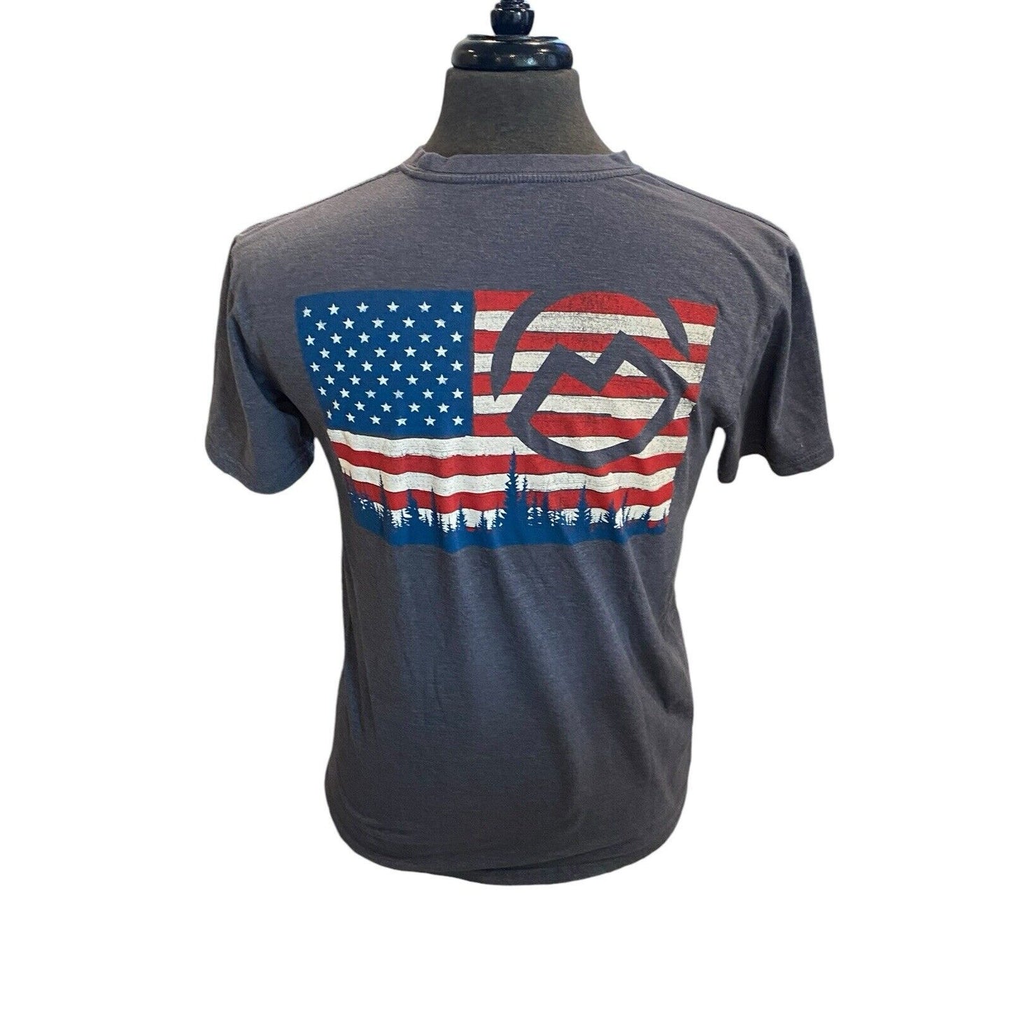 Size Medium Magellan Mens T Shirt Blue American Flag USA Top
