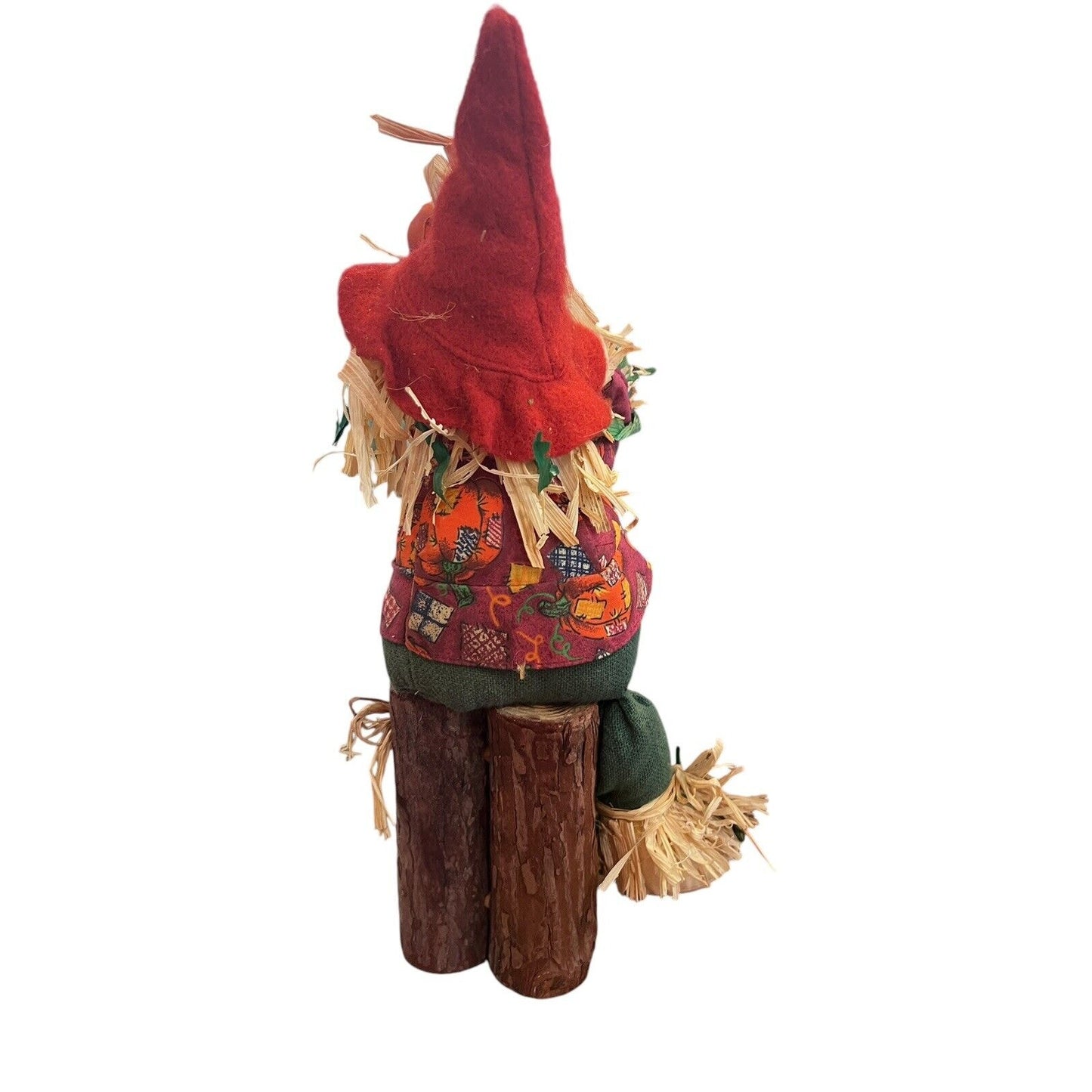 Scarecrow Table Top Decor Pumpkin Patch Pond Fishing Halloween Figure