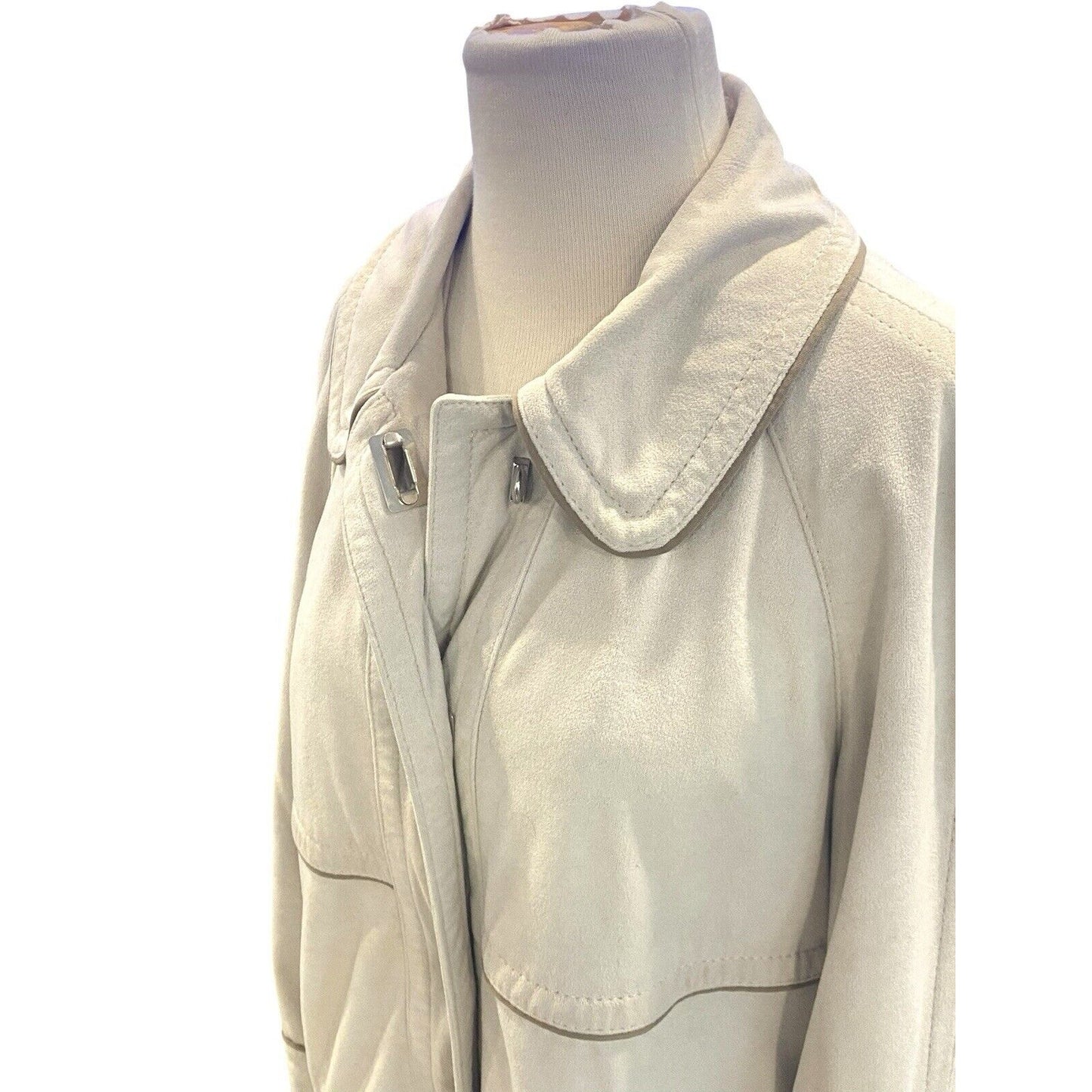 Vintage Forecaster Of Boston Coat Womens 11/12 Cream Classic Lined Pockets