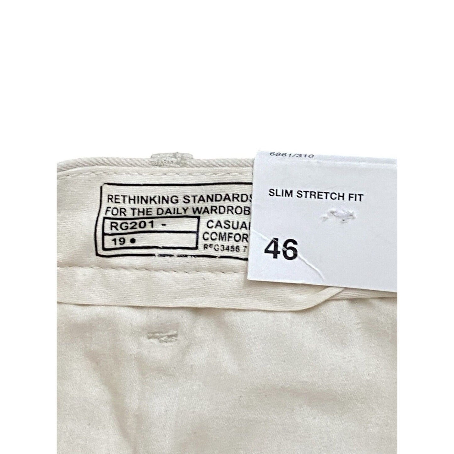 Zara Men’s Khaki Beige Slim Stretch Fit Chino Pants Size 36 EUR 46 NWT