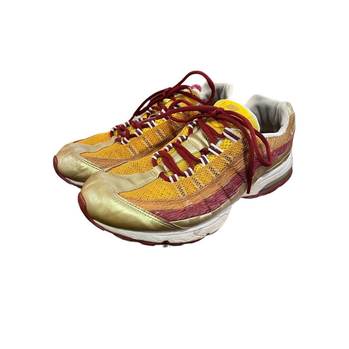 10 Nike Air Max 95 Leo Gold Red Multicolor 313866-771 Women’s 7.5 UK 2008