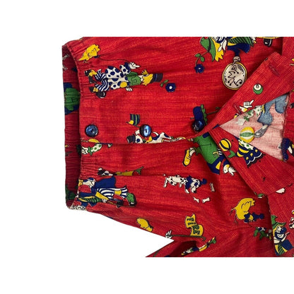 Vintage Children’s Jacket Handmade Red Clown Whimsical 70’s Homemade
