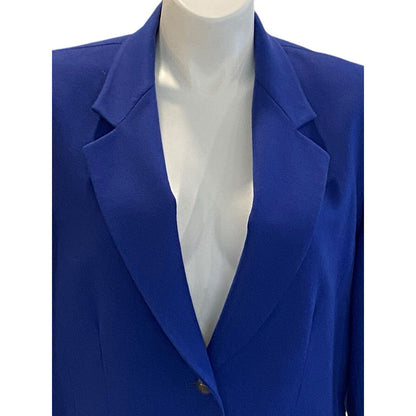 Size 18 PENDLETON Virgin Wool Bright Blue Blazer Jacket Women’s Vintage